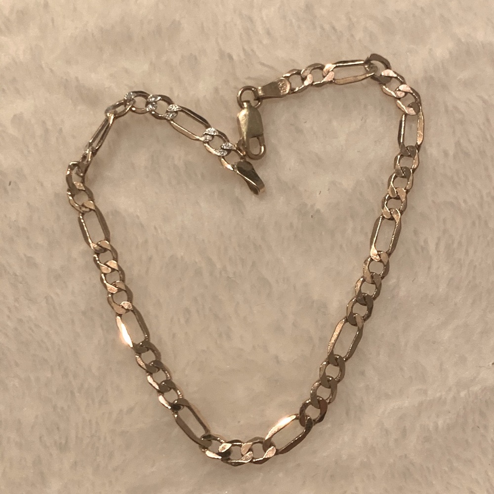 10k rose gold and white gold bracelet